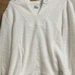 Roxy Cream Textured Pullover